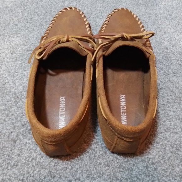 Minnetonka Double Bottom Softsole Mocassins Men's size 7 - Picture 3 of 6